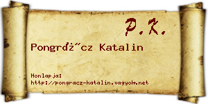Pongrácz Katalin névjegykártya